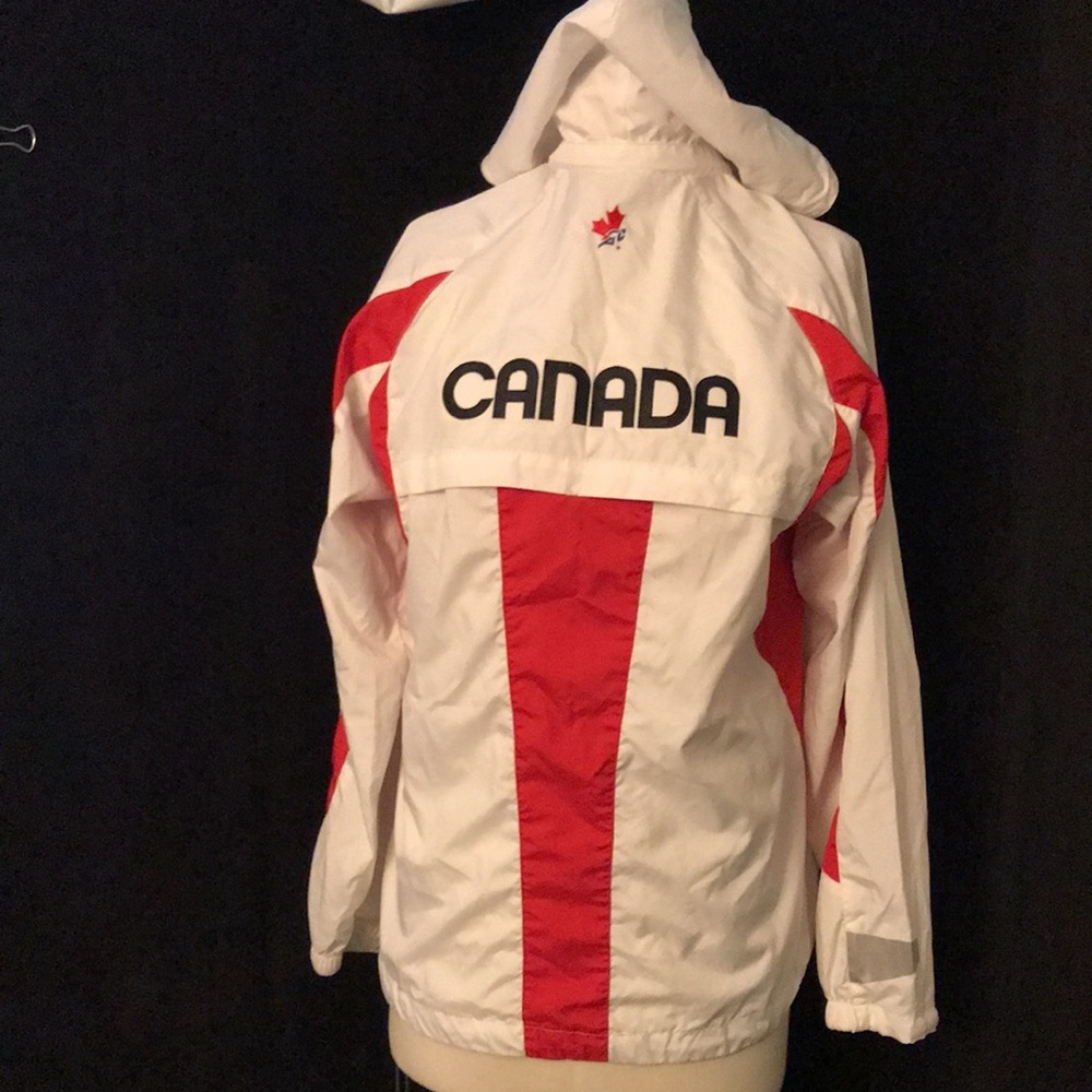 Nike Vintage Canada 90s Windbreaker Red/white/Black Embroidered Swoosh Sz M Mens